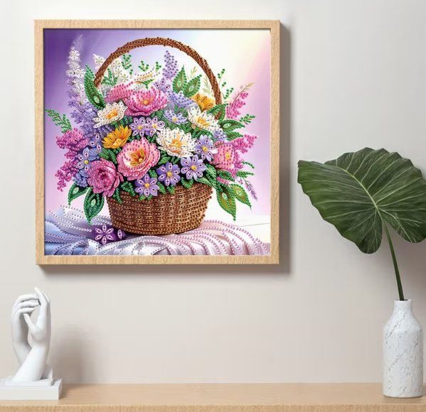 Bastelsets: Diamond Painting Blumenkorb-24-Poly-226 – Neu und originalverpackt aus Obergösgen von Diydiamant 1
