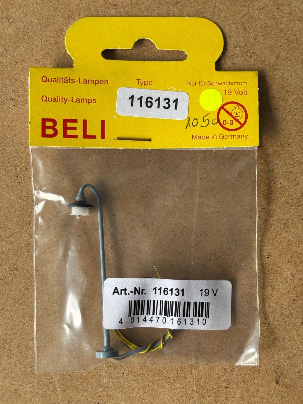 Modellini di ferrovie: Beli-Beco 116131 Peitschenlampe – Nuovo e nell'imballaggio originale da Hauterive NE venduto da eriamch