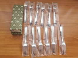 Christofle 12 Dessert Gabeln,versilbert 12 Stück neu Vintage
