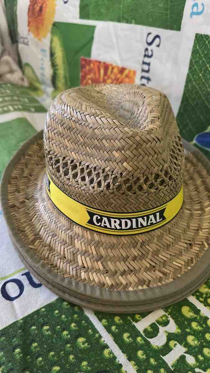 Hüte, Mützen & Caps: Strohhut mit Band Marke Cardinal – Neu und originalverpackt aus Gersau von Second-Hand-Shop
