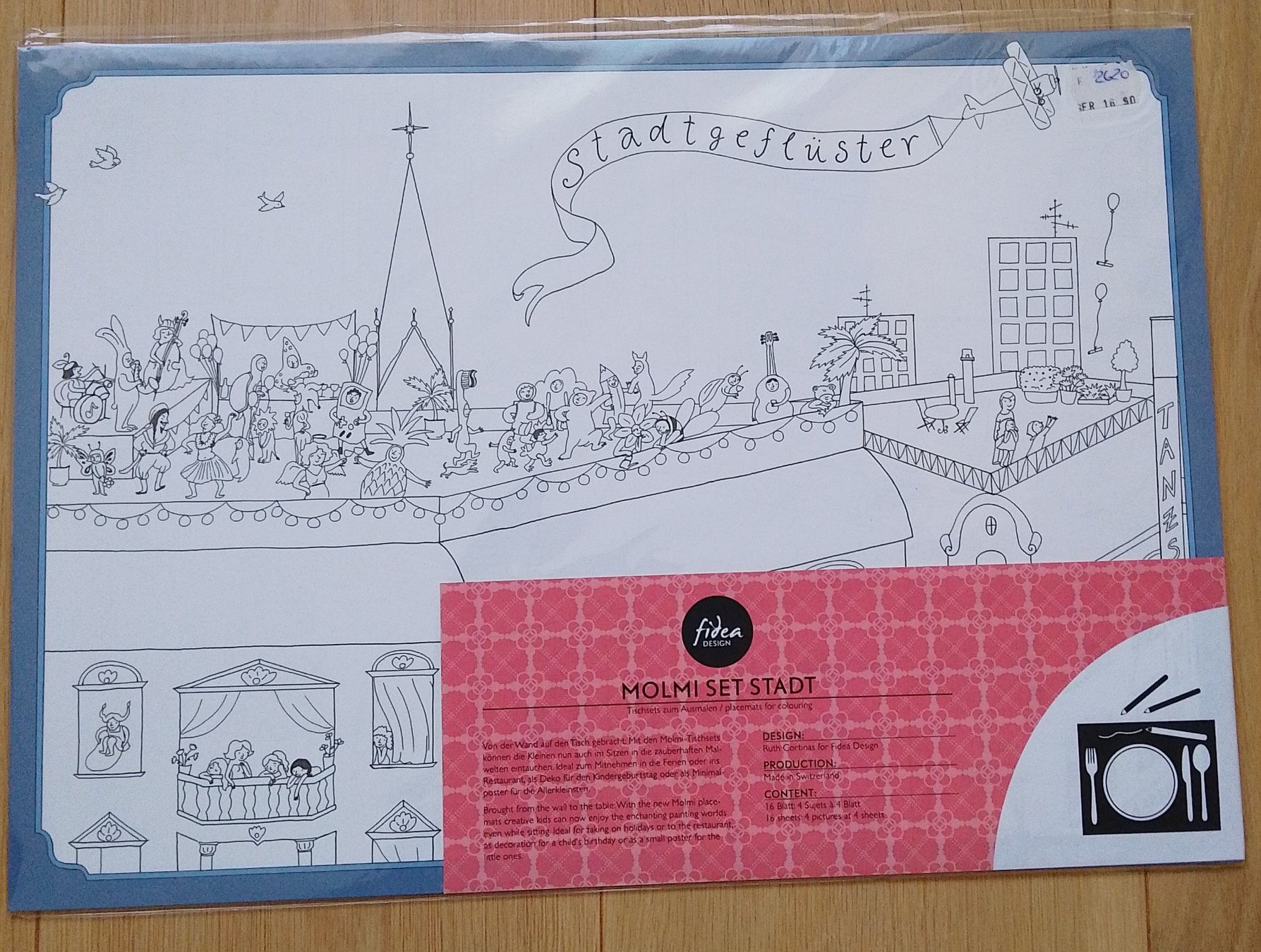 Bastelsets: Fidea Design Molmi Set Stadt Tischsets 16 Blatt 4 Sujets – Neu und originalverpackt aus Wohlen AG von salamanderspielwaren