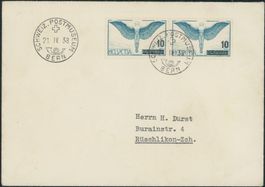 1938 - Flugpost - Ikarus - Ersttagsbrief FDC ET - Gaudard