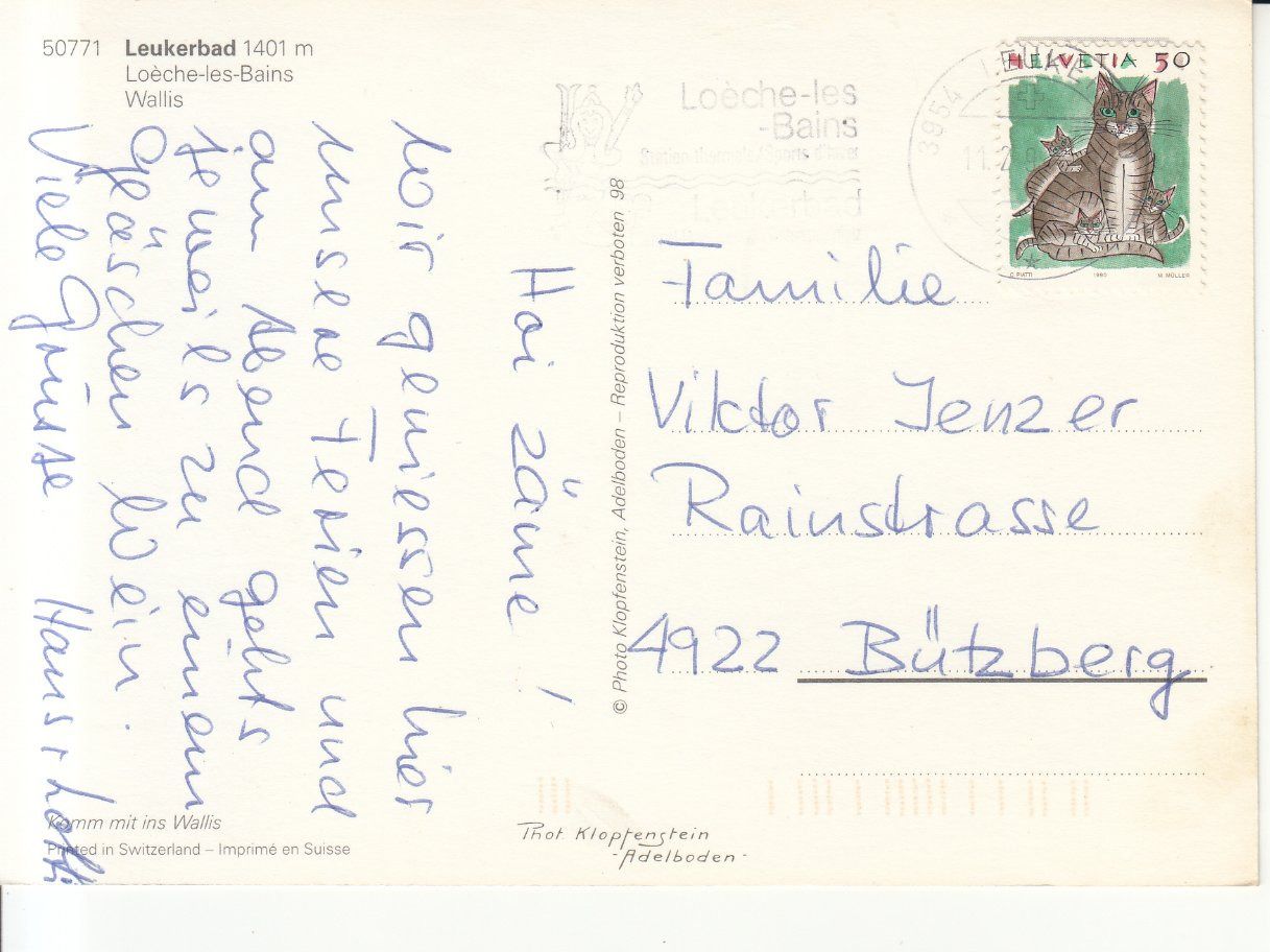 Cartoline postali: Leukerbad 1990 – Usato da Bürglen TG venduto da StampGraf 1