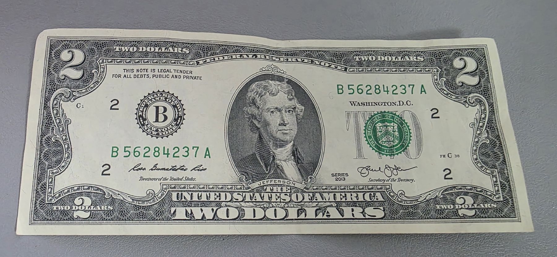 Banconote: 2 USA Dollar Serie 2  2013 – Usato da Niederuzwil venduto da 262305
