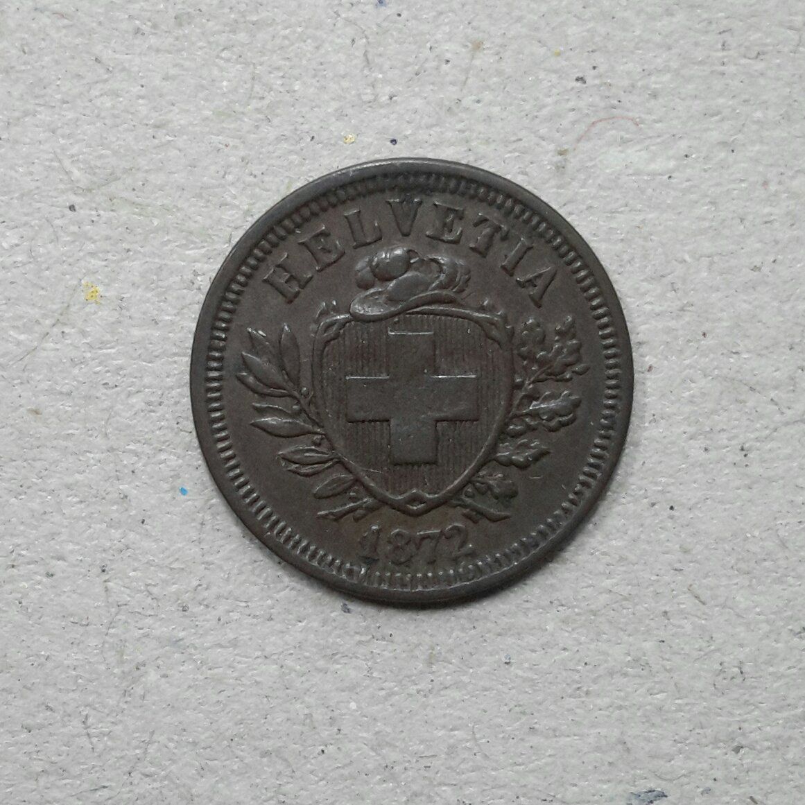 Tutti le monete: 1 Rappen 1872 , Bronze . – Usato da Burgdorf venduto da Olli.34