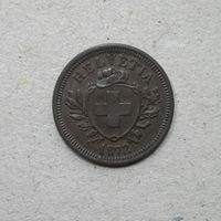 1 Rappen 1872 , Bronze .