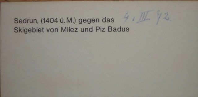 Ansichtskarten: Ansichtskarte ungelaufen - Sedrun mit Bahn – Gebraucht aus Dübendorf von rumpumpel 3