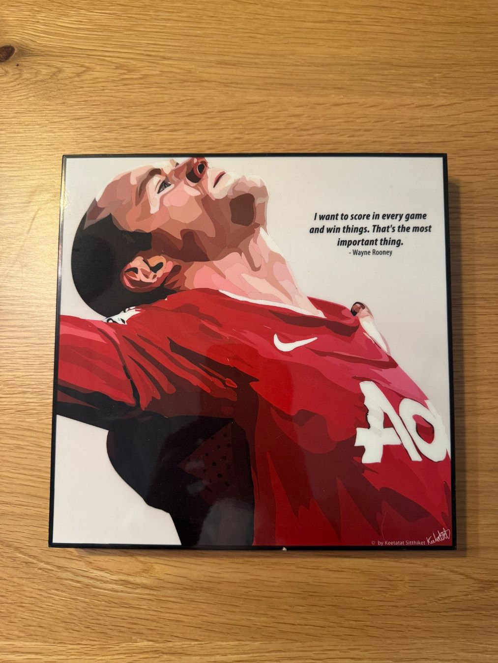 Tableaux: Tableau Wayne Rooney 26x26cm – D'occasion à Bussigny par Maxence10