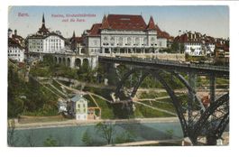 Bern - Stadt - Kirchenfeldbrücke - Kasino - Aare - 1917