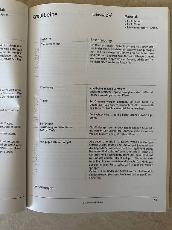 Bücher: Schwimmunterricht – Gebraucht aus Schönenbuch von Herbie6446 3