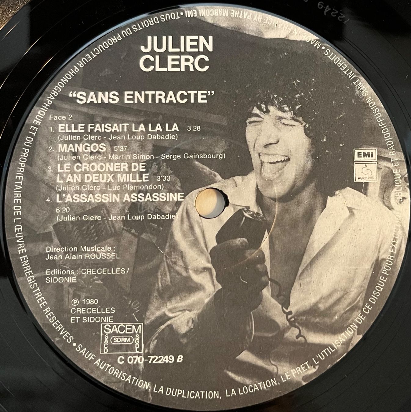 Dischi in vinile: JULIEN CLERC - SANS ENTRACTE - 33 Tours – Usato da Bussigny venduto da vinyl-pas-cher 3