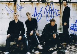 Travis Rockband Autogramm signiert Foto 17x23cm