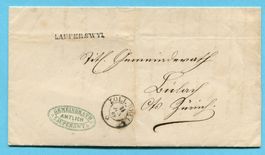 Faltbrief von Lauperswyl nach Bülach 1869