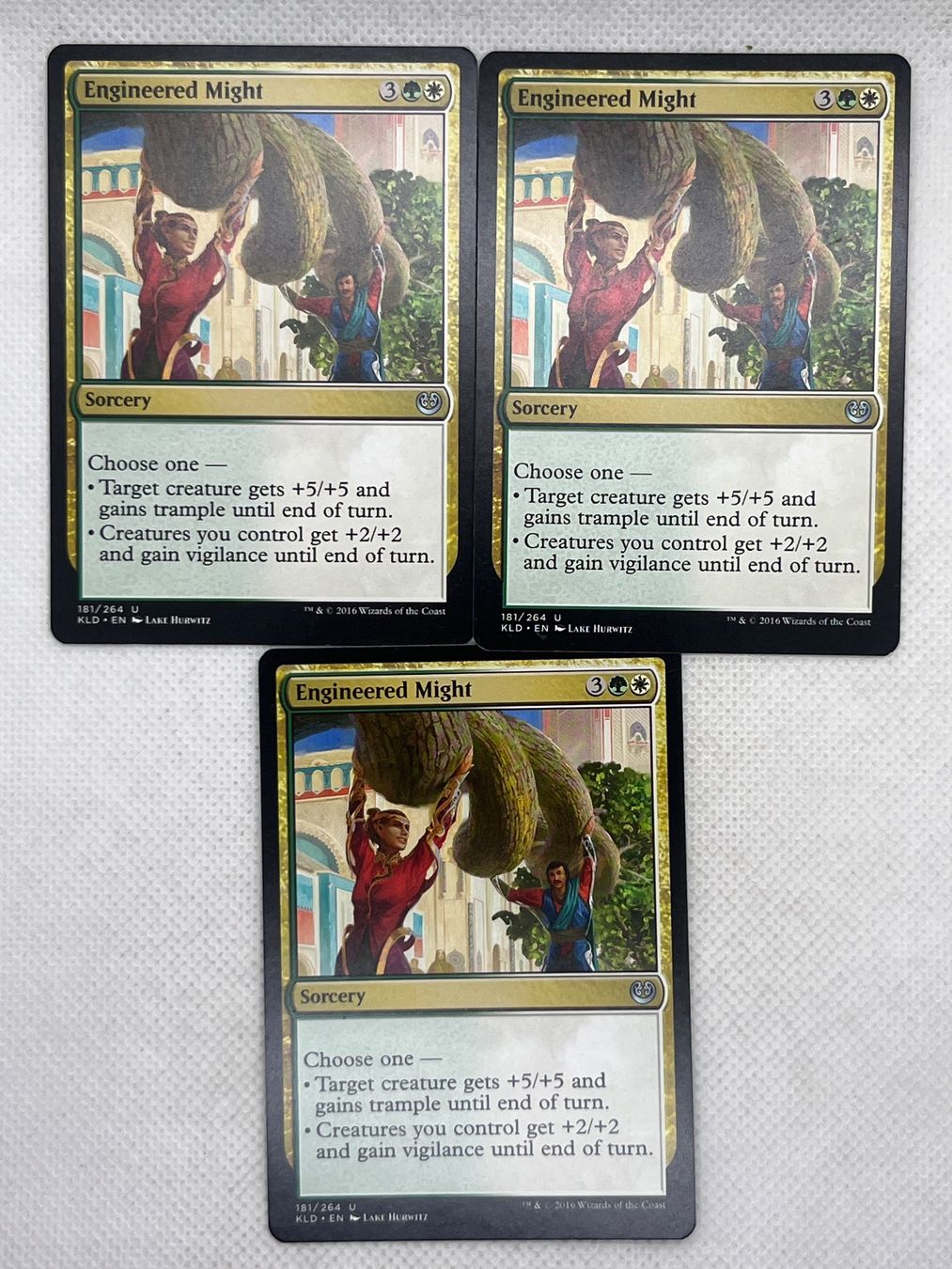 Magic The Gathering Carte collezionabili: Magic: The Gathering Engineered Might KLD 3 Stück – Usato da Hinterkappelen venduto da Kim1992