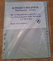 2 Satz A4 Alphabet Register, 20-teilig, hellgrau, Top!