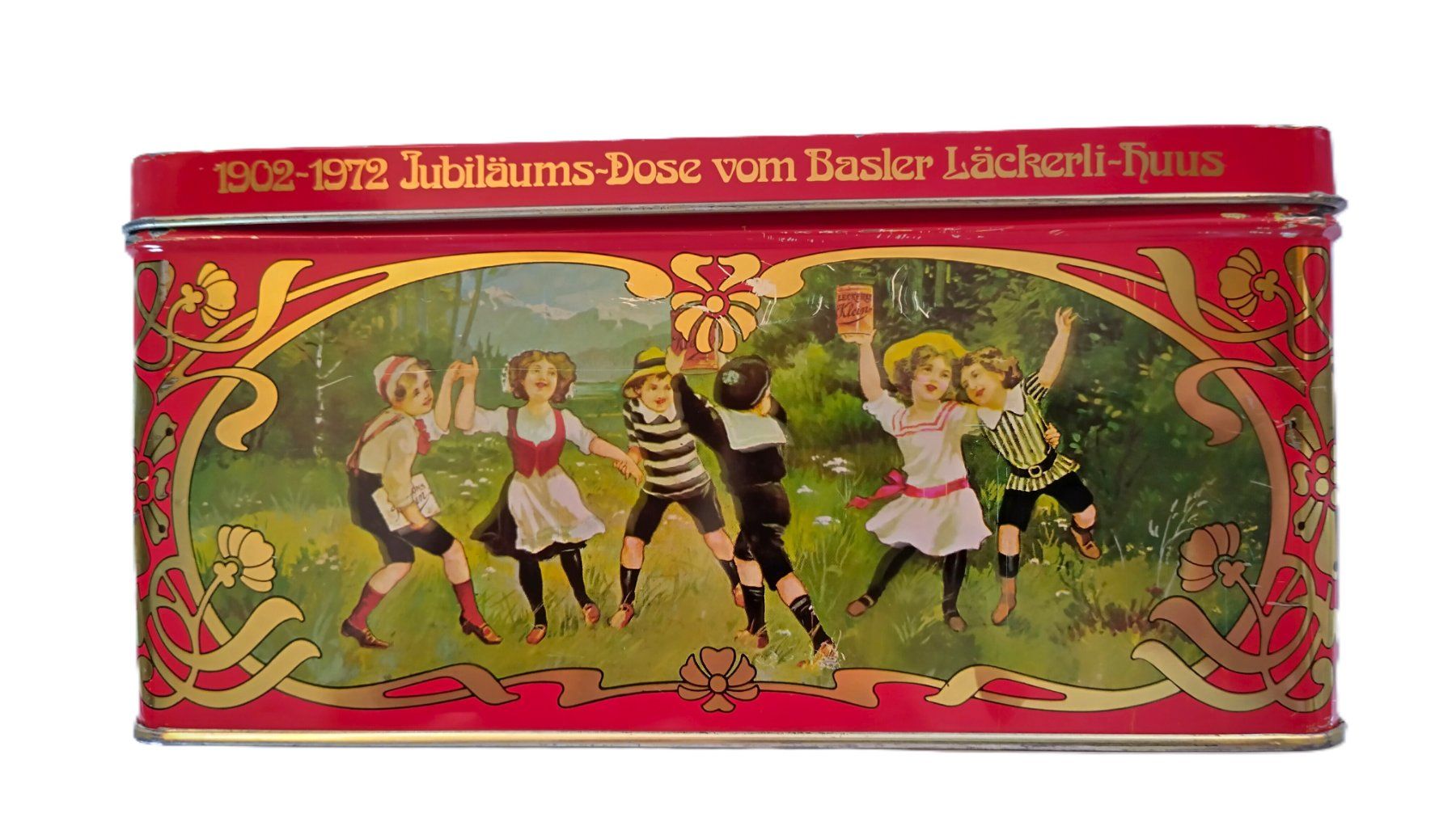 Barattoli: Jubiläums-Blechdose Basler Läckerli-Huus 1902 - 1972 – Usato da Bellach venduto da JingleJerry 3