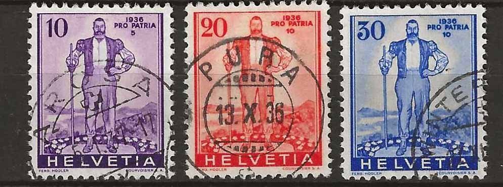 Alle Briefmarken: PP036 - Pro Patria 1936 obl. – Gebraucht aus Trélex von Phil_Albert