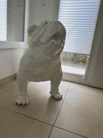XXL DEKO HUND LACK WEISS GEBRAUCHT  INDOOR UND OUTDOOR
