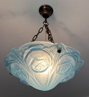 Deckenlampe  Artdeco Pressglas satiniert um 1930