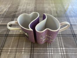 Herz Tassen 2er Set "Ich hab dich lieb" von sheepworld