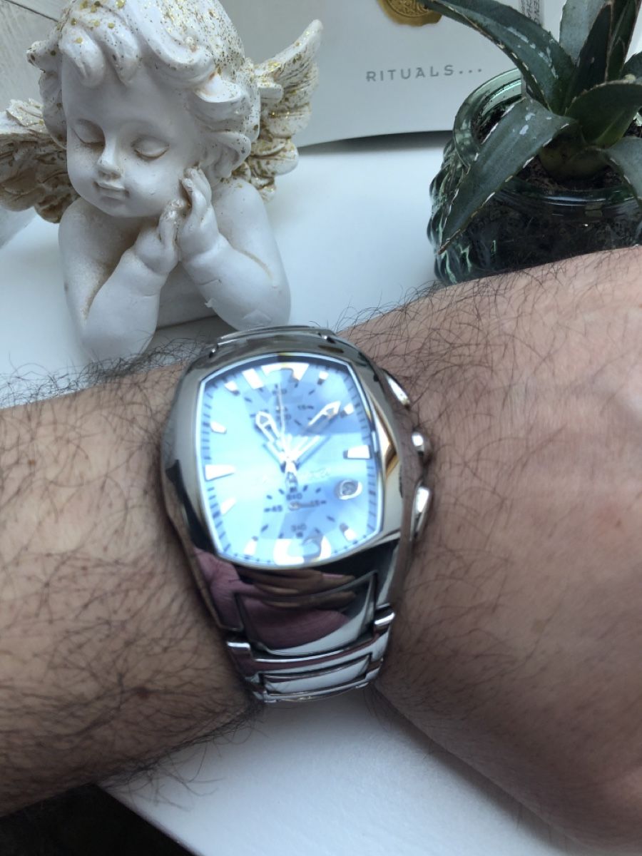 Chronotech Uhren: Armbanduhr Chronotech Herren Silber/Hellblau – Gebraucht aus Rikon im Tösstal von BronxBomber 5