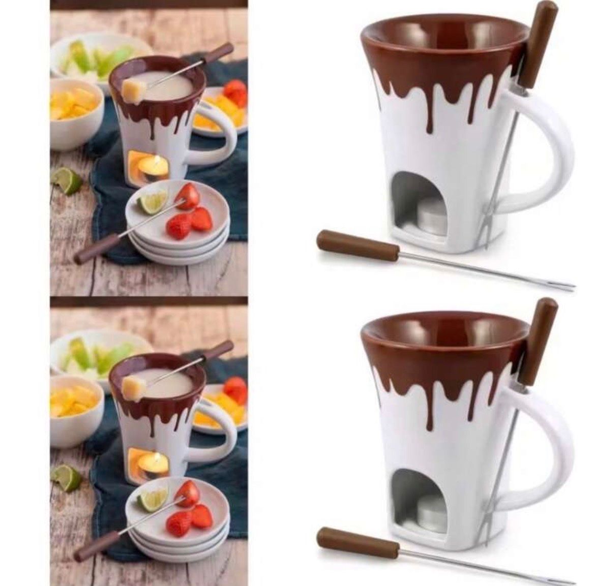 Küchengeräte: Schoggi-Becher-Fondue-Set mit Gabel – Neu und originalverpackt aus Emmenbrücke von ShopDirect 3