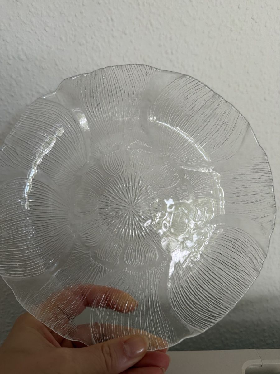 Piatti: Glass serving plate floral pattern diameter 20 cm – Usato da Zürich venduto da mhm_6rhw