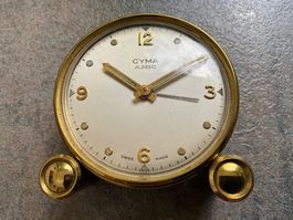 CYMA AMIC Wecker Messing Zifferblatt Weiss guter Zustand