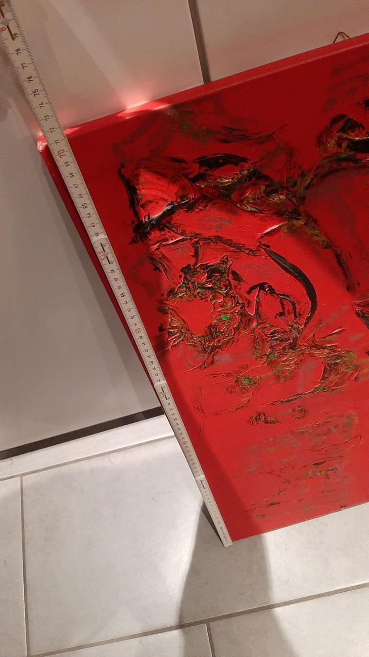 Gemälde: F R) schönes Rotes Bild Elefant etc. – Gebraucht aus Wil SG von Saxer1 1