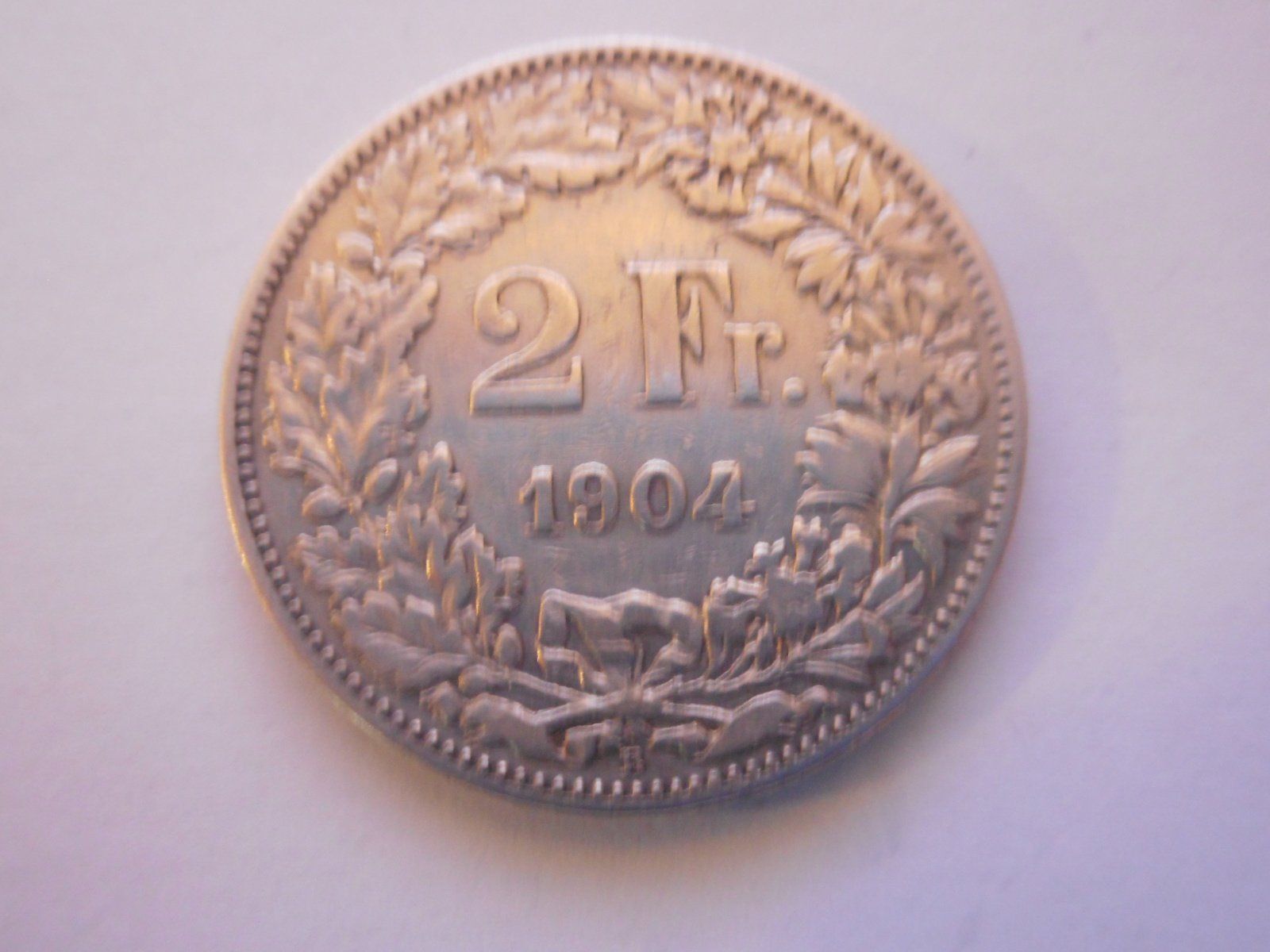Alle Münzen: 2 Fr. 1904 silber rar – Gebraucht aus Kriegstetten von pizlad2010