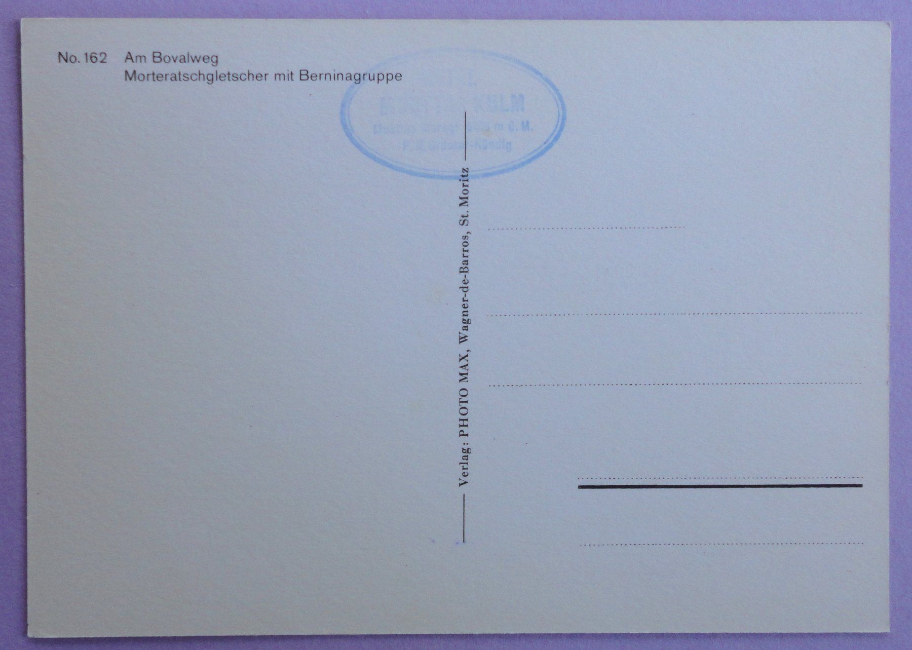 Cartoline postali: Am Bovalweg, Morteratschgletscher – Usato da Fétigny venduto da Billy2miny 1