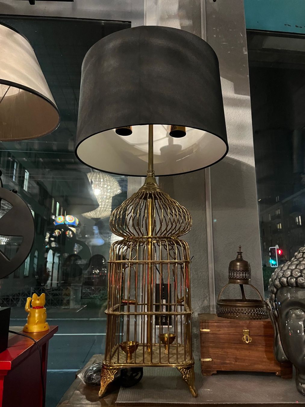 Lampade: Designer Tischlampe Metallstruktur – Nuovo (secondo la descrizione) da Cham venduto da mjg1901