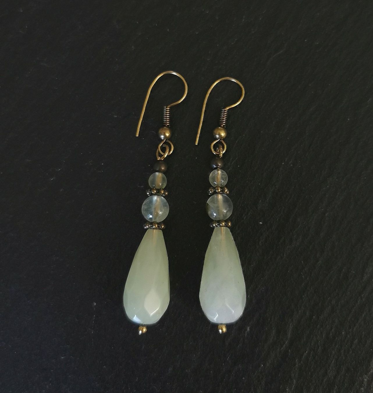 Orecchini pendenti & Orecchini a lobo: Boucles d'oreilles laiton /Quartz vert – Nuovo e nell'imballaggio originale da Veyrier venduto da Leilazizou 2