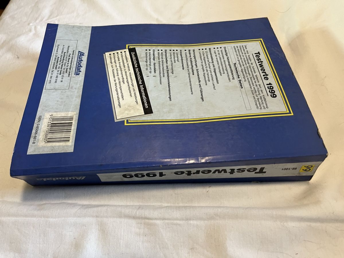 Libri: Auto Testwerte Werkstattbuch – Usato da bretzwil venduto da nightflasher 4