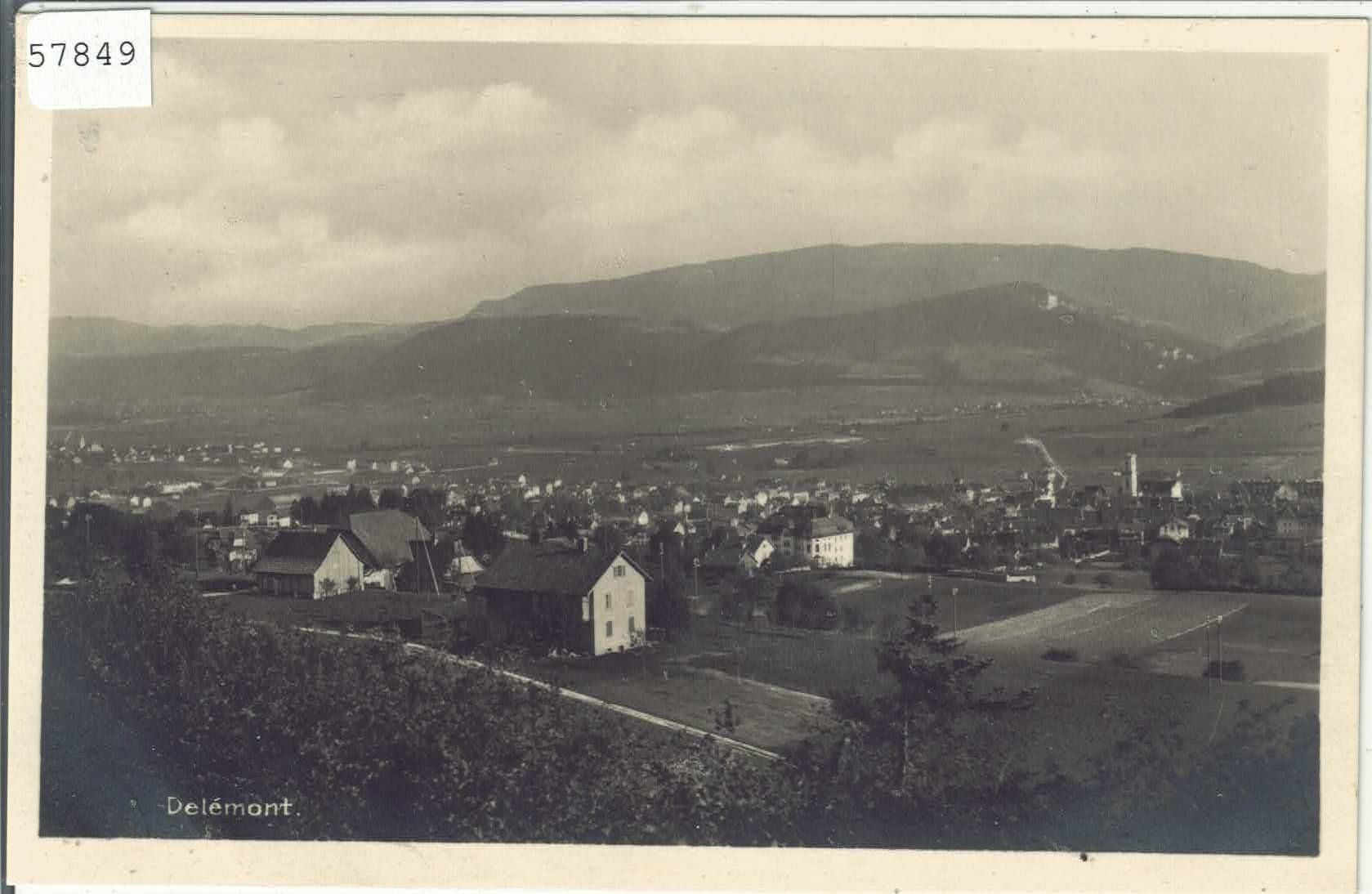 Cartoline postali: Delemont - Vue generale – Usato da Ettingen venduto da Kartenplanet