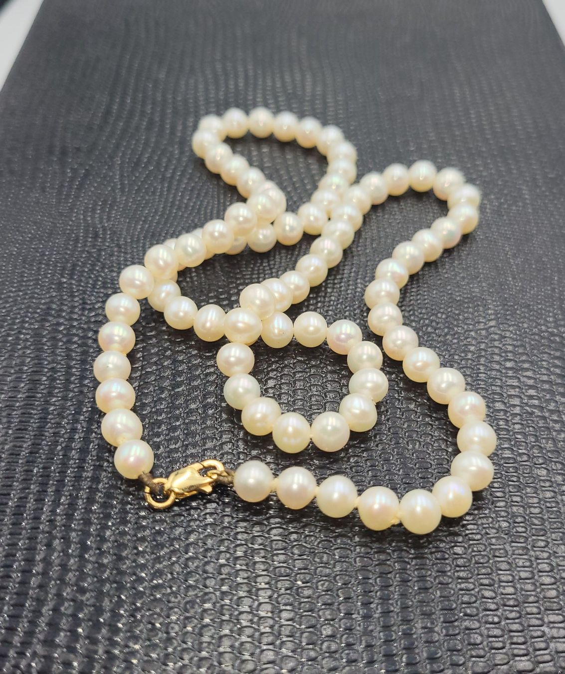 Ketten: 585 Gold Perlen Kette Mit Gold Verschluss – Gebraucht aus Wald ZH von Dasilver 4