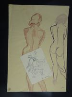 2 orig.Skizzen Sammlung Gert Steiner Müller sign. u.Stempel