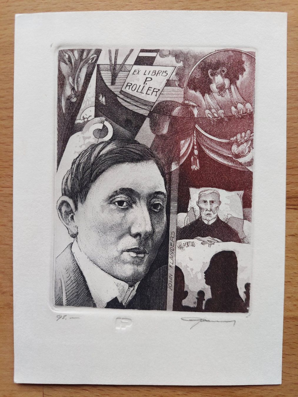 Dipinti: Exlibris Hedwig Pauwels - Original Farbradierung signiert – Usato da Obfelden venduto da Exlibris-Art