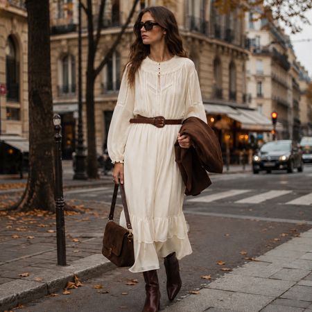 ZARA Boho Maxikleid Crème Kleid Midukleud 38-40 NEU 119