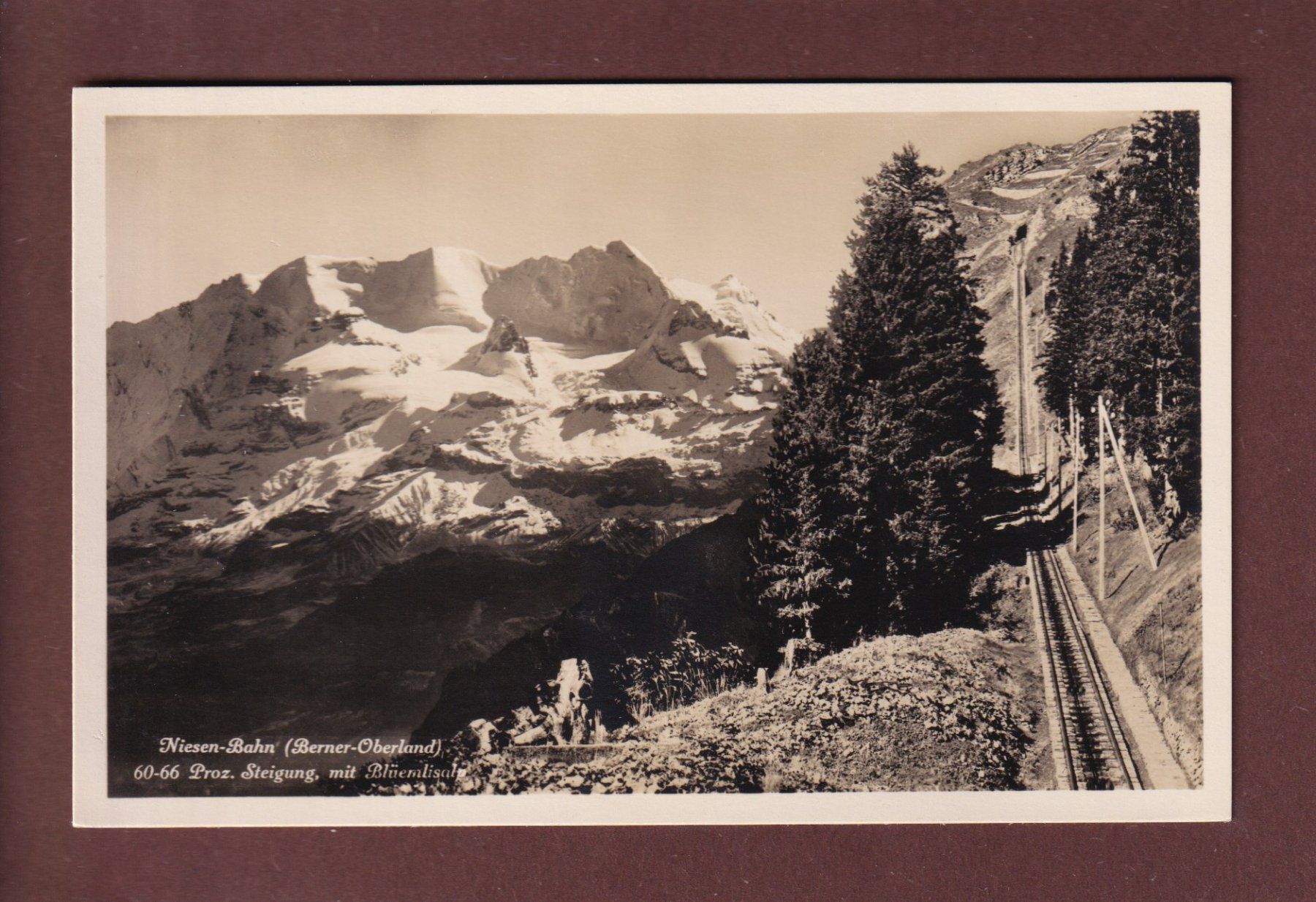 Cartoline postali: NIESEN-BAHN – Usato da Pully venduto da nicecards