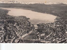 Zürich innere Stadt Flugaufnahme 1954