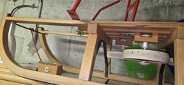 Holzschlitten mit Rollen montiert guter Zustand gebraucht