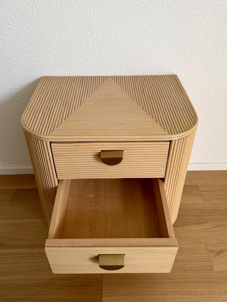 Comodini: Mid Century Modern Rattan Nachttisch – Usato da Bern venduto da RussianDoll 3