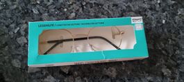 Neue modische goldene Lesebrille Staerke 2.0 Dioptrien
