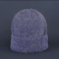 Neu! Winter Beanie aus Kaschmir & Angora, blau,  54-60 cm