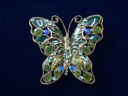 Brosche Schmetterling Monet Modeschmuck farbige Steine