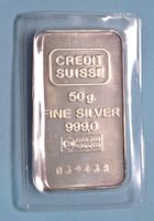Silberbarren 50g Credit Suisse