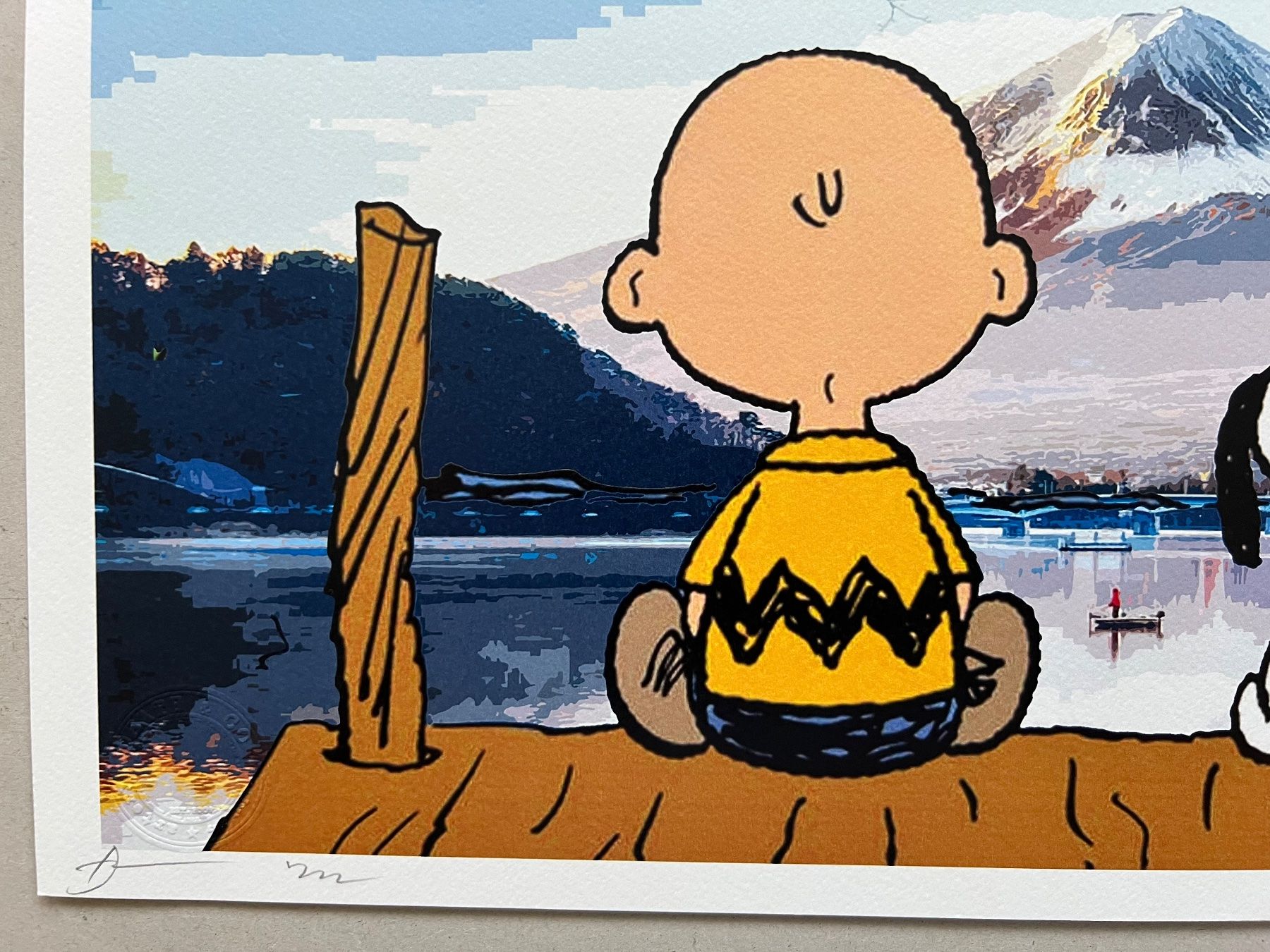 【DEATH NYC】SNOOPY Porsche935gulf DEATH NYC 45x32cm Ltd Ed Signed Graffiti Pop Art Print