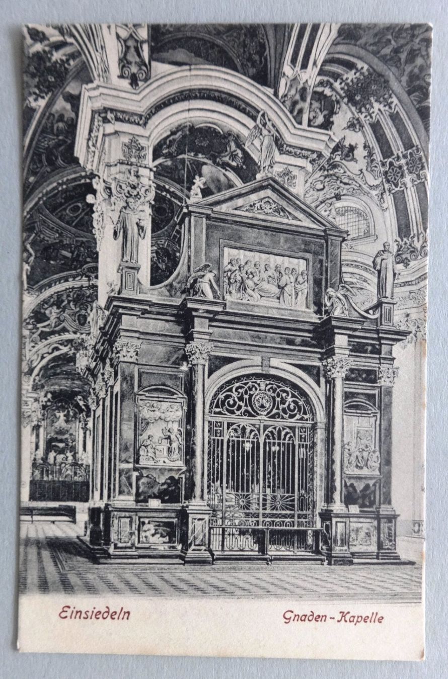 Cartoline postali: Einsiedeln - Gnaden-Kapelle – Usato da Fétigny venduto da Billy2miny