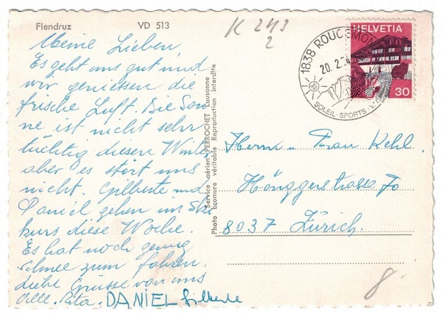 Cartoline postali: Flendruz, circulée 1974 – Usato da Frauenfeld venduto da POML 1